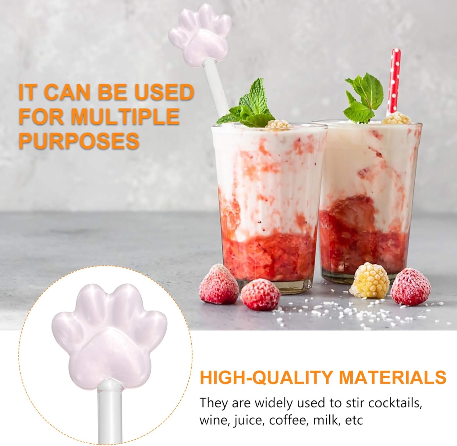  | YARNOW 6Pcs Cocktail Martini Stirrer Glass Stirrer Drink Swizzle Stick Beverage Stirrers for Coffee Cocktail Chocolate Milk Juice: Swizzle Sticks