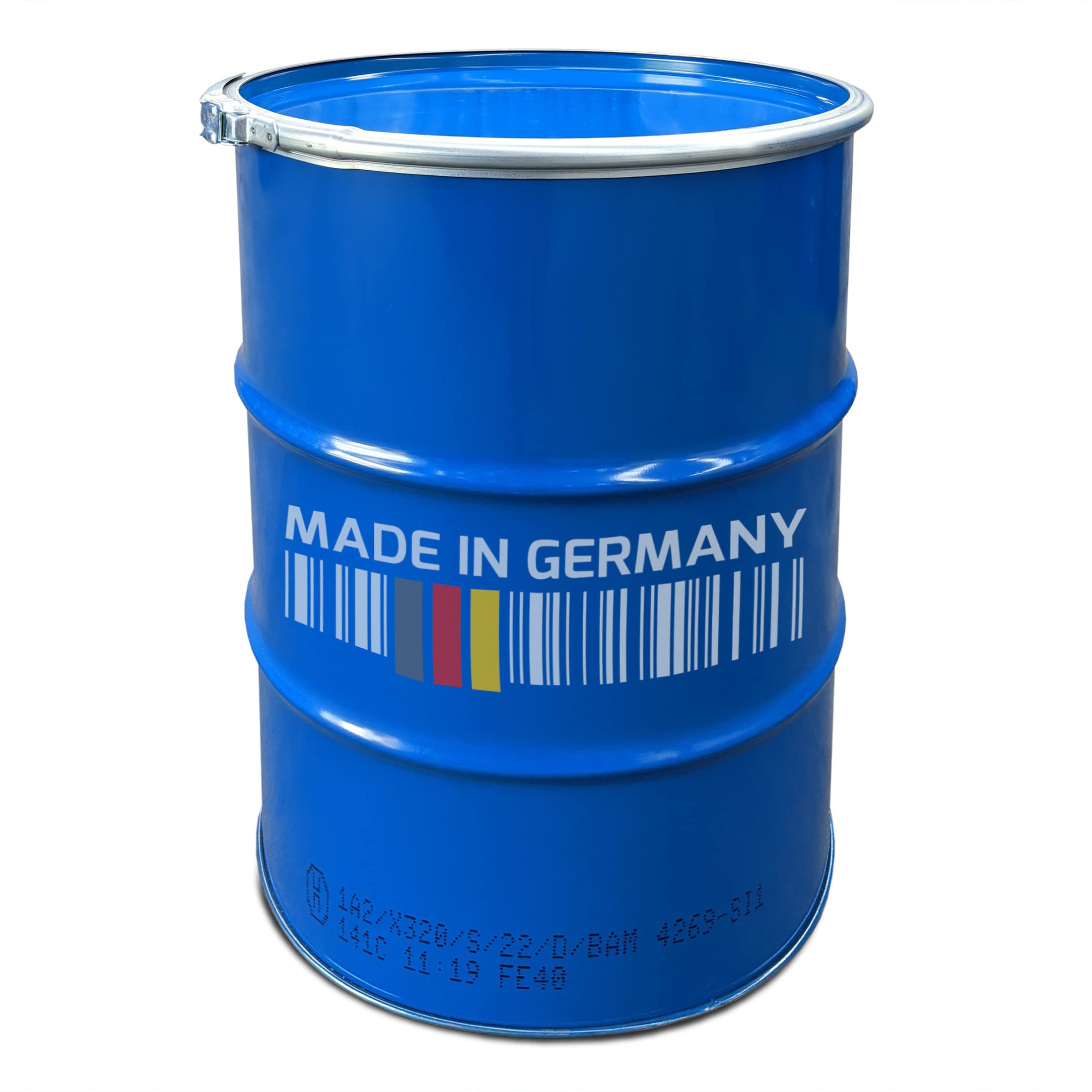 Wilai GmbH Barile 213 L, Botte Metallico, Apertura Totale con Coperchio, Blu (23031)