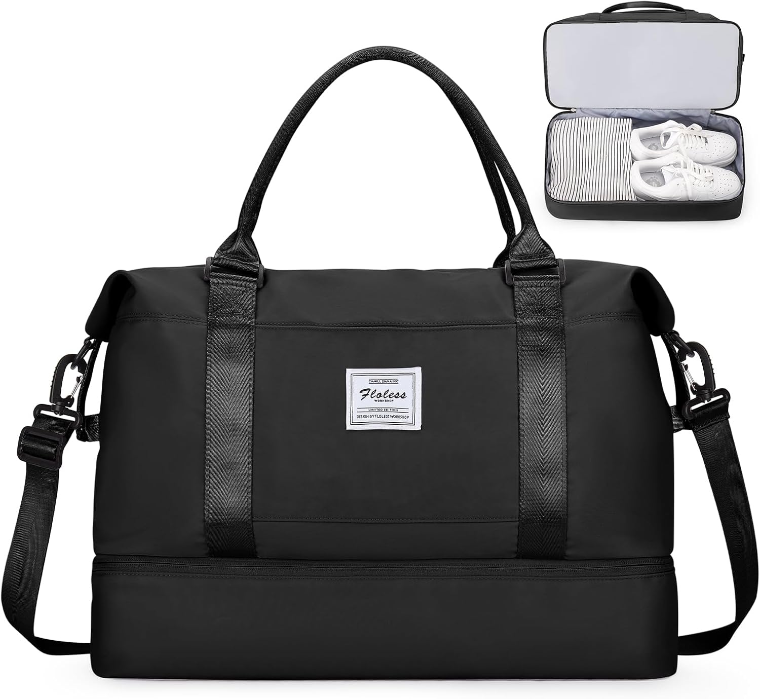 Weekender Bag for Women with Toiletry Bag, Travel Duffel Bag Overnight