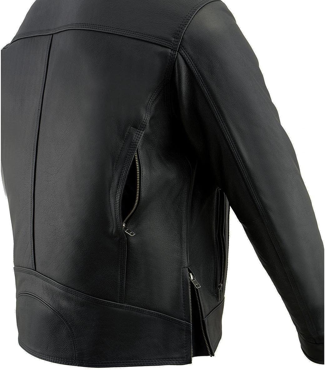 Milwaukee Leather Men's Classic Premium Leather Motorcycle Jacket with COOL-TEC Climate Control Treatement - Image 8