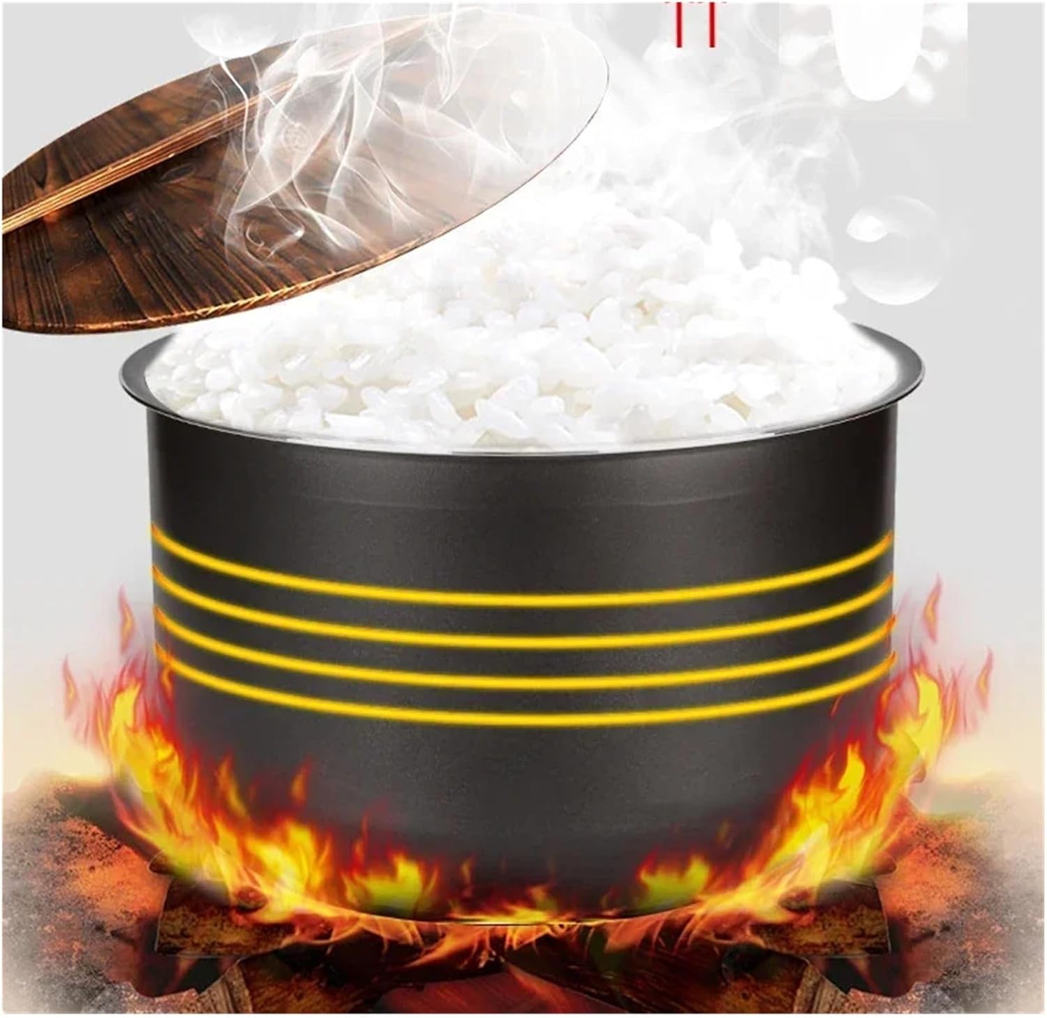 Electric Pressure Cooker Liner 1.6L/3L/4L/5L/6L, Non-Stick Rice Pot Gall Black Crystal Inner Accessories - Compatible with Midea(6L)