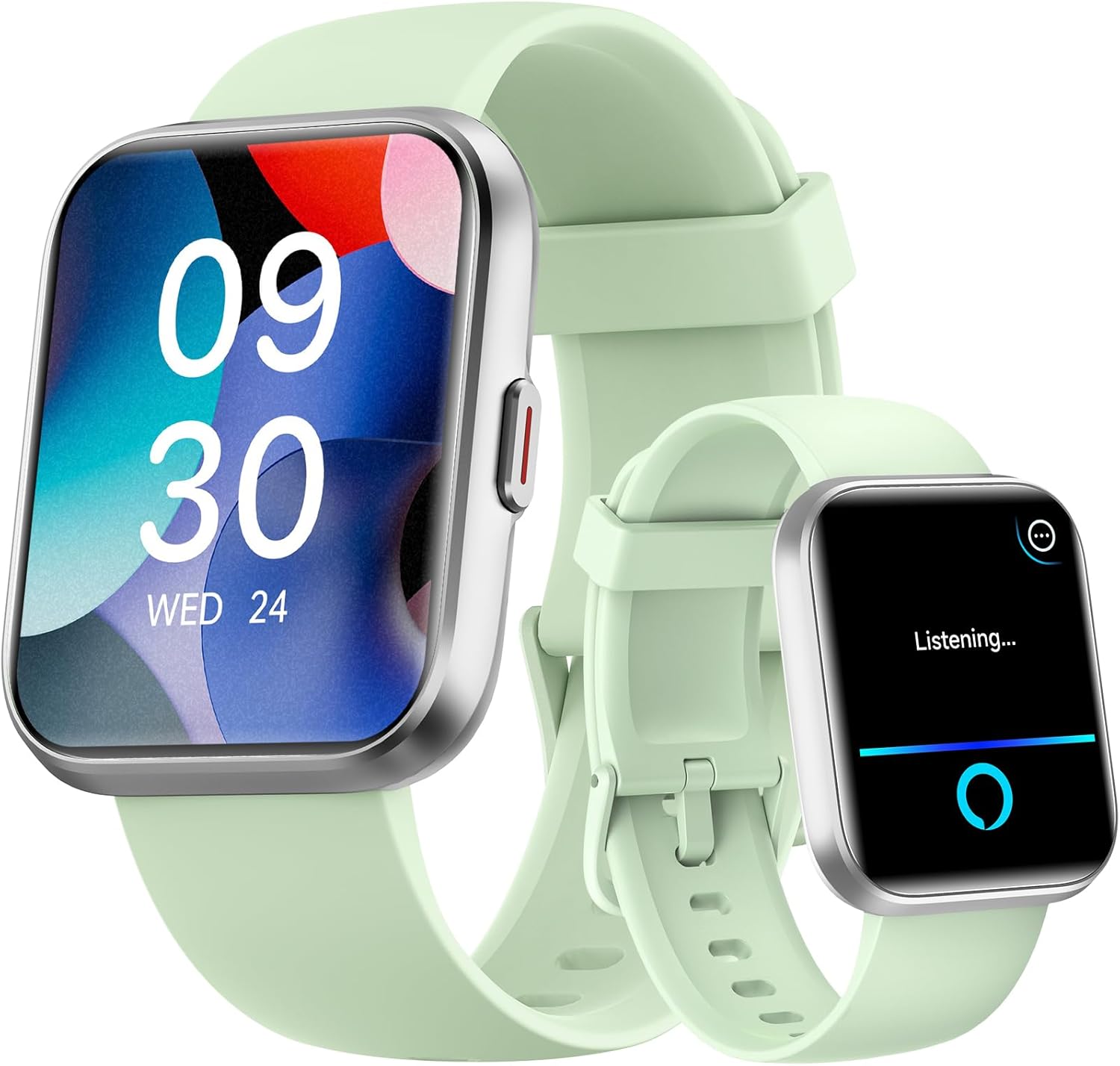 Fitpolo Smart Watches for Men/Women, 1.8” Alexa Built-in Fitness Tracker Watch with Bluetooth Calls, IP68 Waterproof, Heart Rate/Sleep/SpO2/Stress Monitor, 110 Sport Modes for Android & iPhone