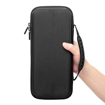 Rog Ally Handheld Case, EVA Waterproof Hard Shell Protective Travel Case with Inner Transformable Game Console Stand, Flannel Soft Lining, Double Zipper, Carrying Handle for Rog Ally 7" Black