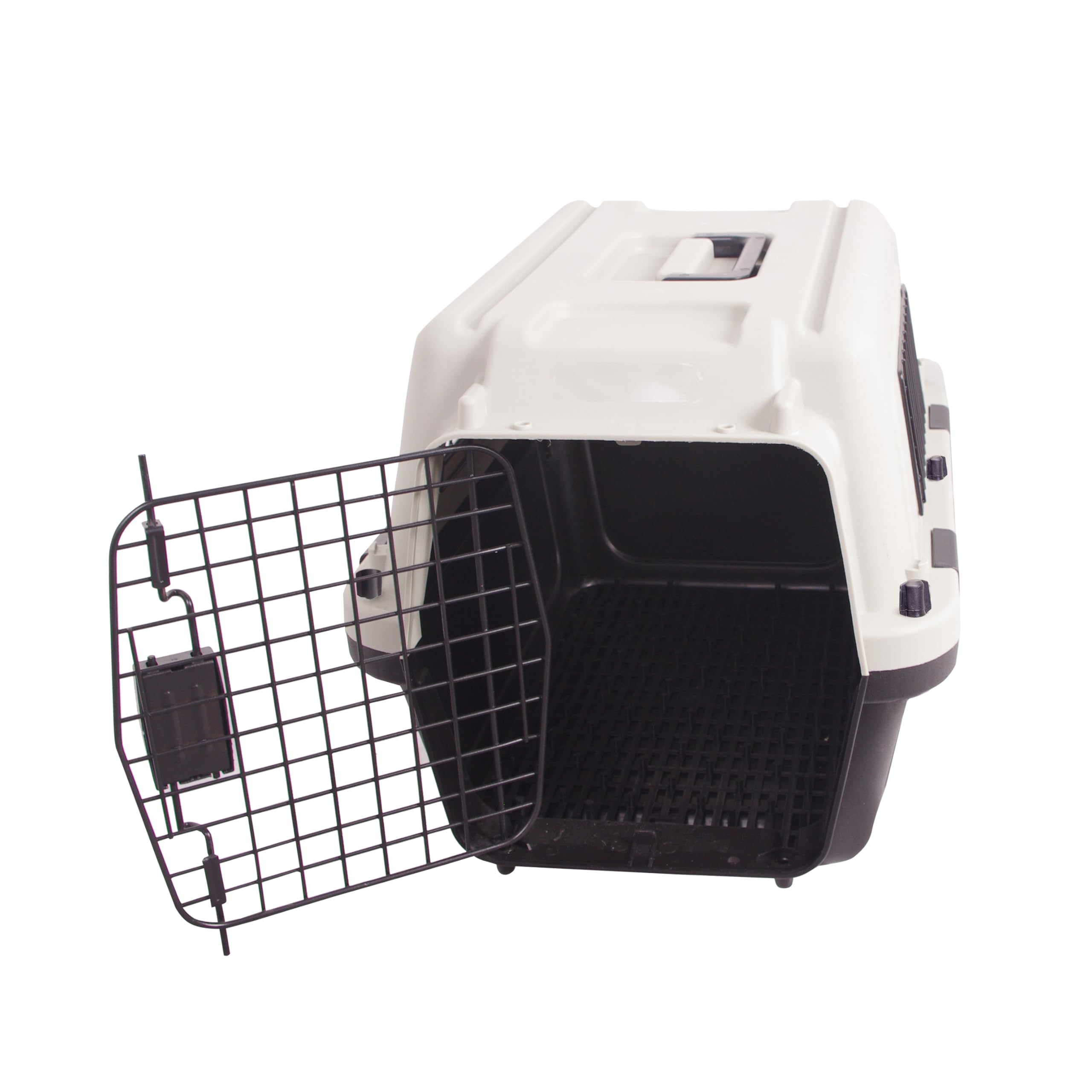 Hunde-/Katzenkiste aus Kunststoff, tragbar, für Reisen, Haustierhütte ohne Rad für Hunde/Katzen, klein, Hellbraun
