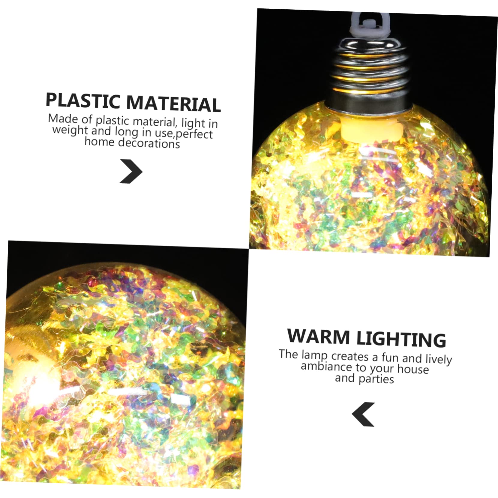 MAGICLULU 5 Sätze Weihnachtskugellichter Christbaumschmuck Irisierend Rot Ball Weihnachtsdeko Fairy Lights Dekoration Für Weihnachtsfeiern Baumbehang Schmücken Plastik Weiß 3 Stücke * 5