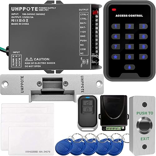 uhppote 125KHz RFID EM ID - Teclado una sola puerta - Kit de control de acceso con huelga - Lock Mando a distancia botón de salida