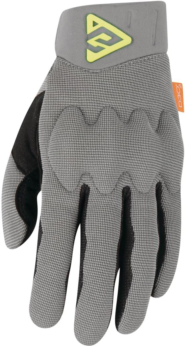 Answer Racing 447071 Men's A22 Paragon Glove: Hyper Acid/Grey, S