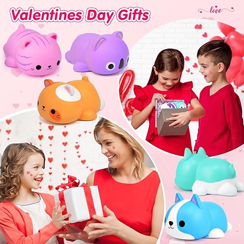 Miniatura 9 de Pelotas antiestrés para gatos para adultos y niños: 6 unidades de juguetes sensoriales de levantamiento lento para ansiedad, premios de aula,