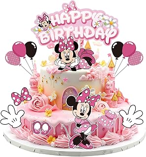 Decoracion Tartas Cumpleaños para Niños, Topper Tarta Cumpleaños, Decoración de Cupcakes, Cake Topper para Fiesta de Cumpleaños Niños (D)