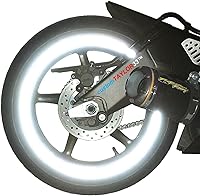 Vista 9 de customTAYLOR33 (Todas las Vehículos Cintas de Seguridad Reflectantes de Alta Intensidad para Llantas, Blancas/Plateadas/Cromadas
