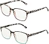 Foster Grant Womens Kendall 2-Pack Reading Glasses Square