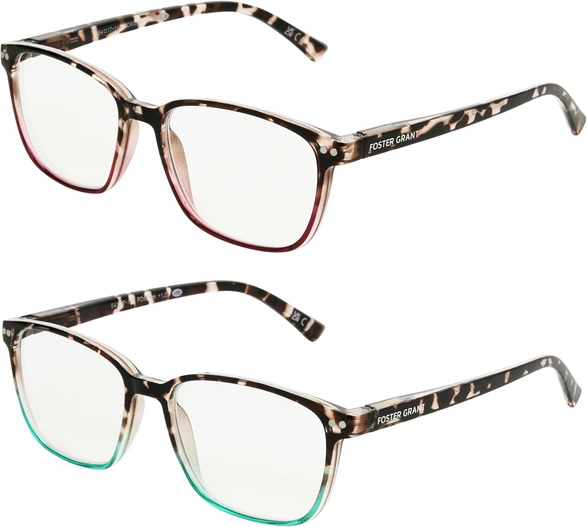 Foster Grant Kendall - Gafas de lectura cuadradas para mujer (2 unidades)