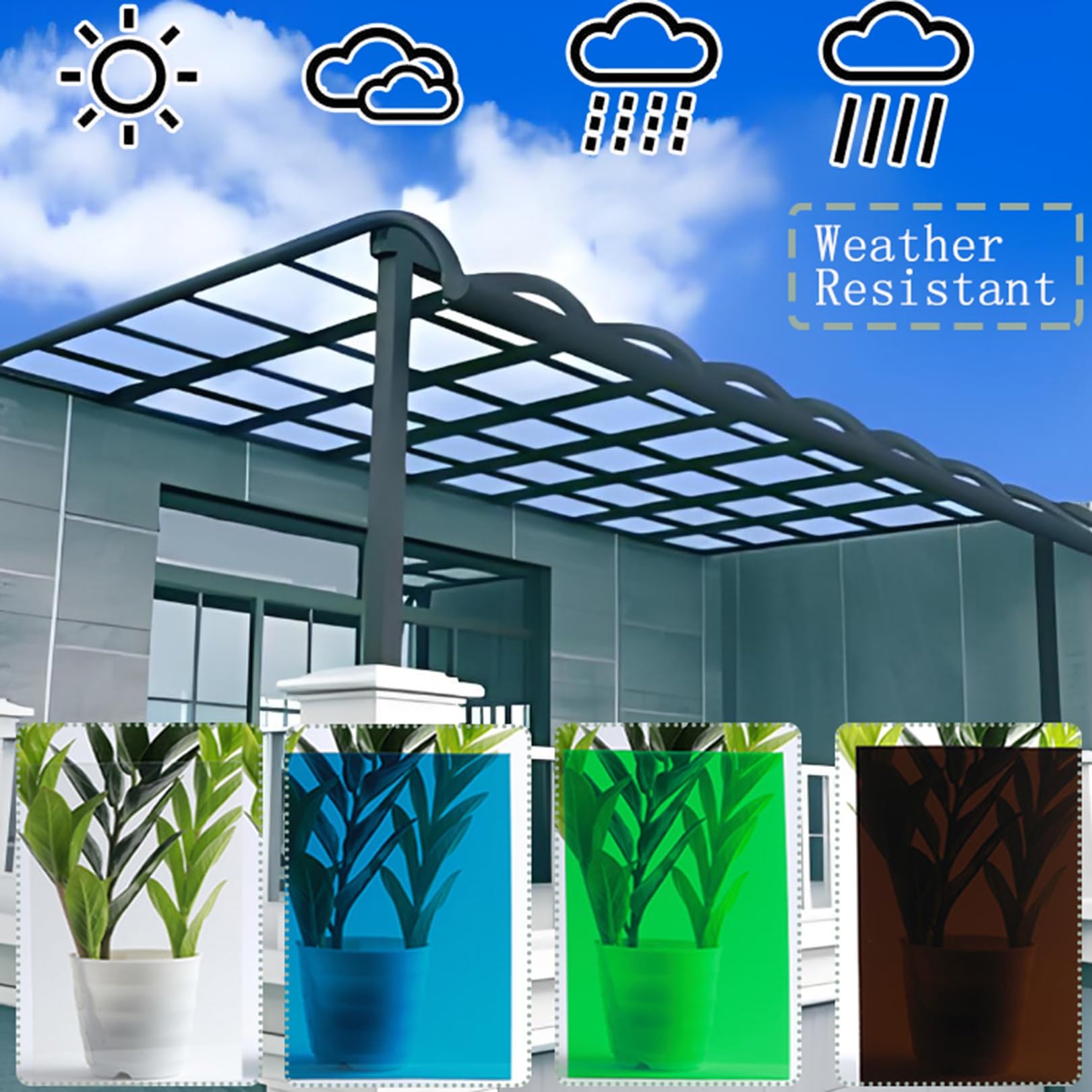 Paneles de invernadero de policarbonato de 2 mm, láminas de plástico transparente, impermeables y personalizables, 1,5 x 1 m, ideal para terrazas, cubiertas de plantas y cobertizos de jardín