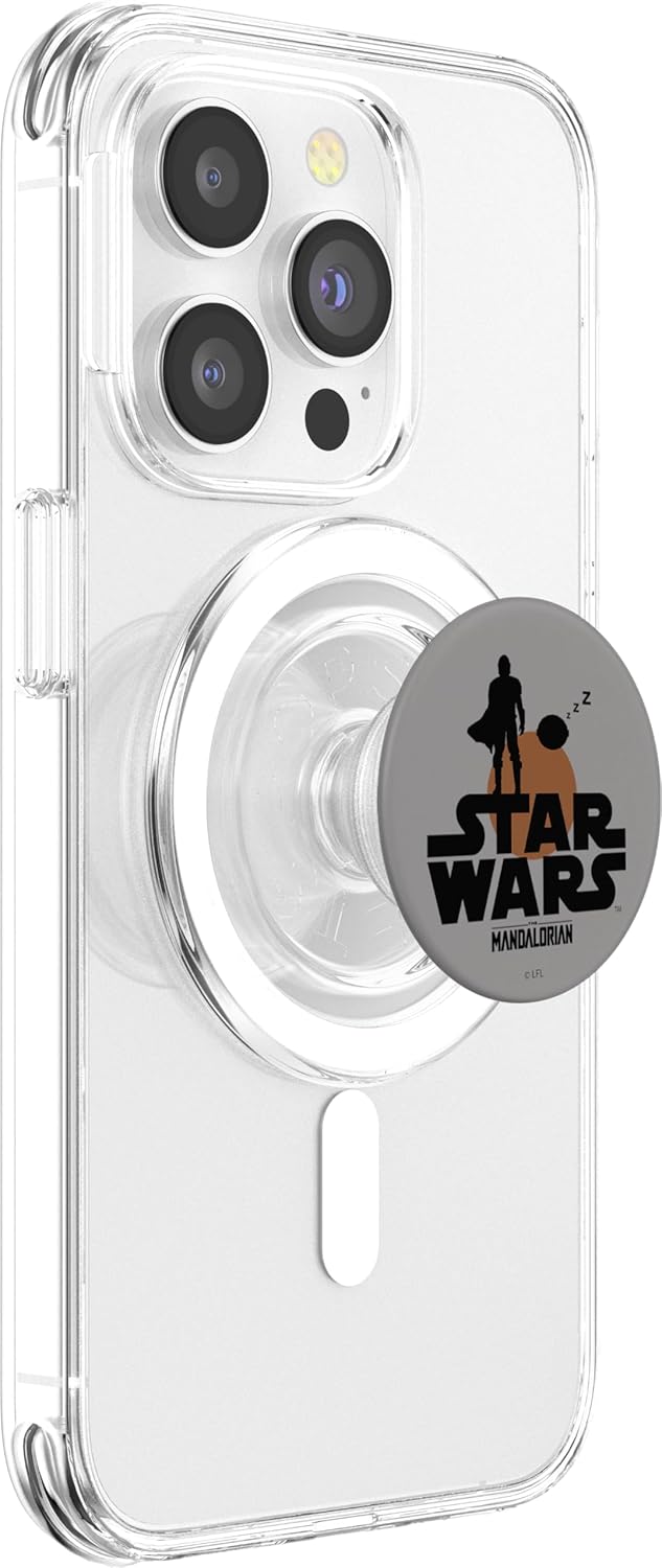 Star Wars The Mandalorian The Child Sleeping Silhouette PopSockets MagSafe PopGrip for iPhone