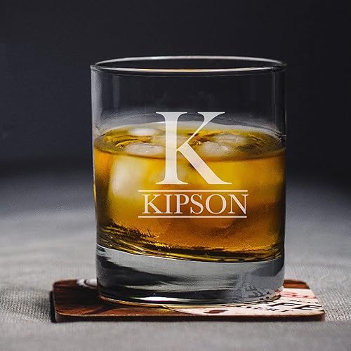 Miniatura 3 de Vasos de whisky personalizados  On The Rox Drinks Whisky personalizado, regalos de vidrio de bourbon para hombres  11 oz grabado con nombre