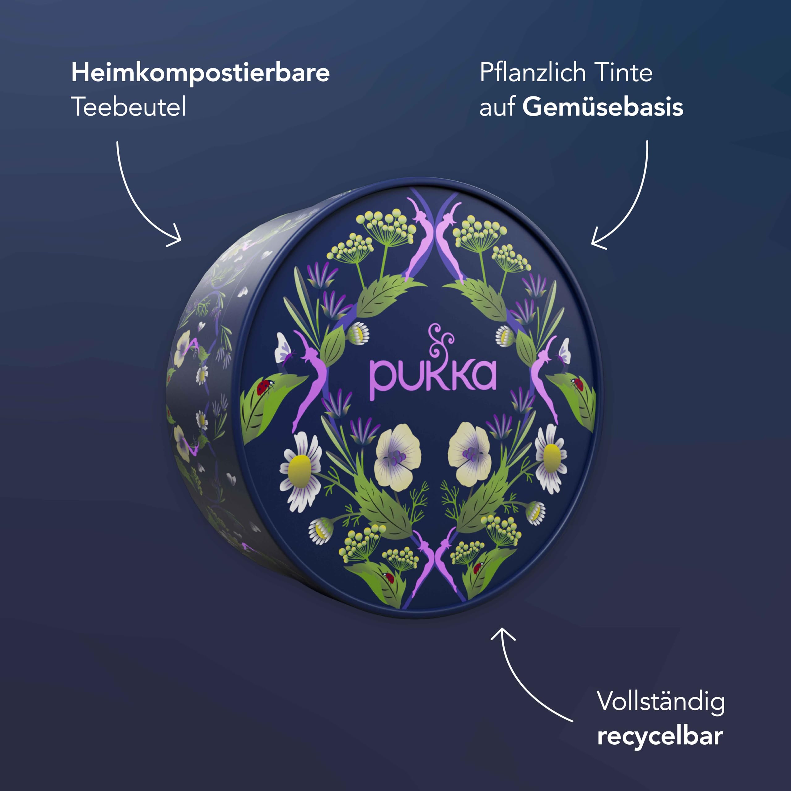Pukka Tee Geschenkset, Premium Selection Bio Tee Box "Wellness von früh bis spät", Matcha, Kurkuma, Tee Set, Geschenkidee, 6 Varianten,90 Teebeutel