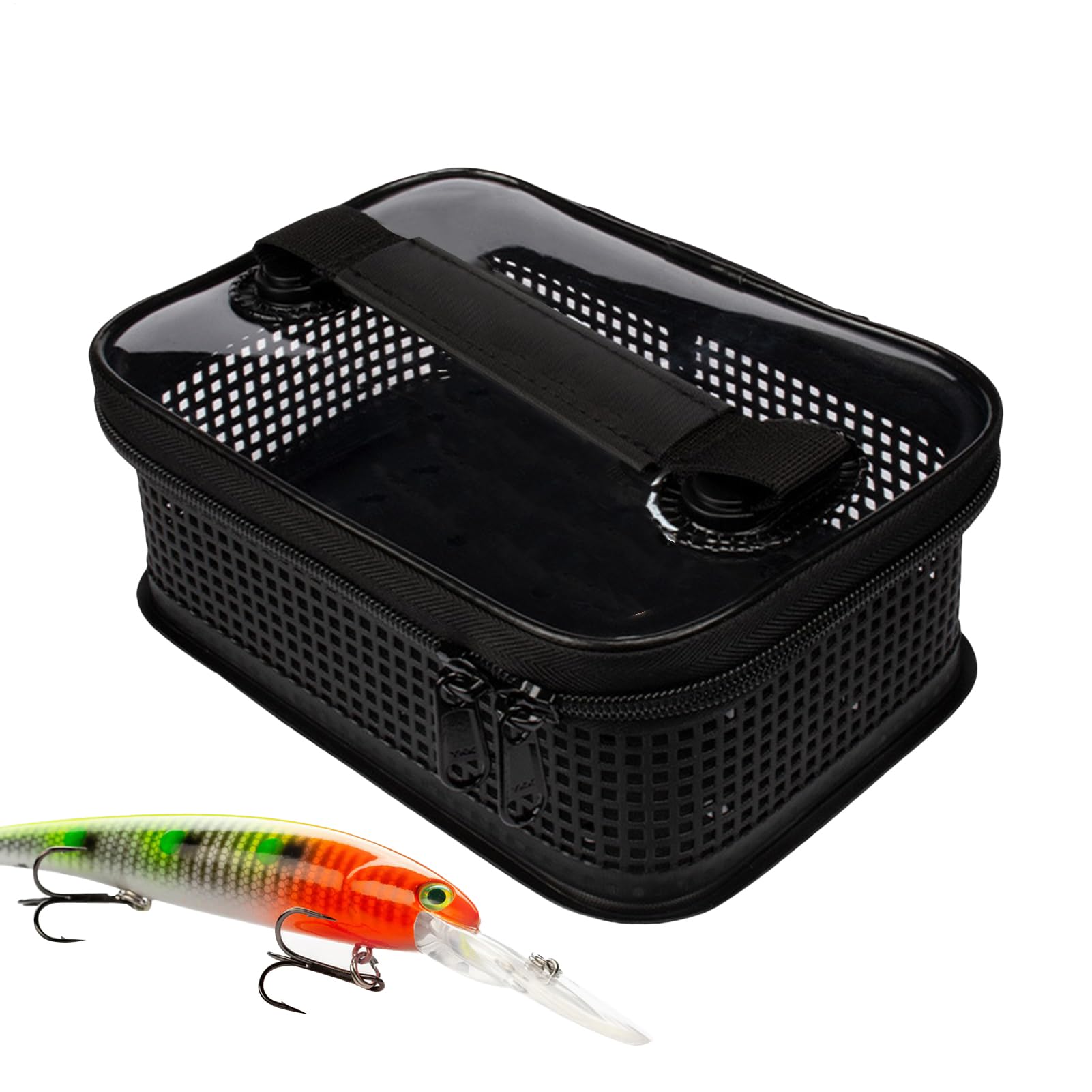 Boîte à appâts portable pour la pêche du sandre et crappie en déplacement