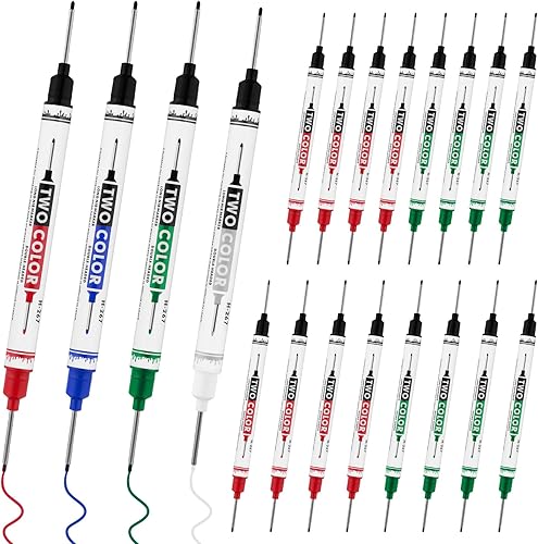 Miniatura 9 de 15 rotuladores de cabeza larga con agujeros profundos, marcadores de punta larga de 0.787 pulgadas, marcadores de nariz larga, herramienta de