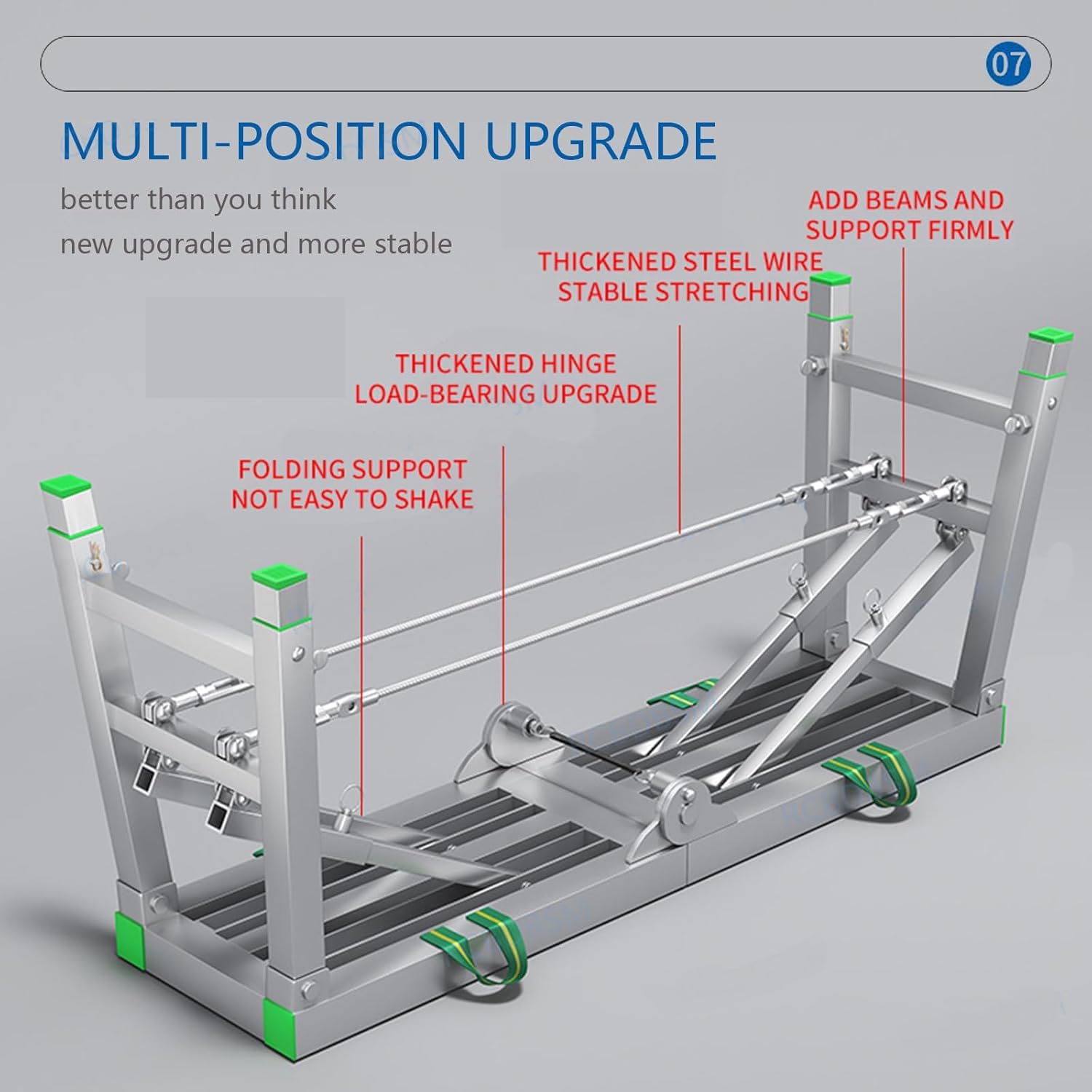 Folding Work Platform Versatile Portable Scaffold Adjustable Height Ladder Bench & Stool Max Load 400kgIdeal for Home & Professional Use