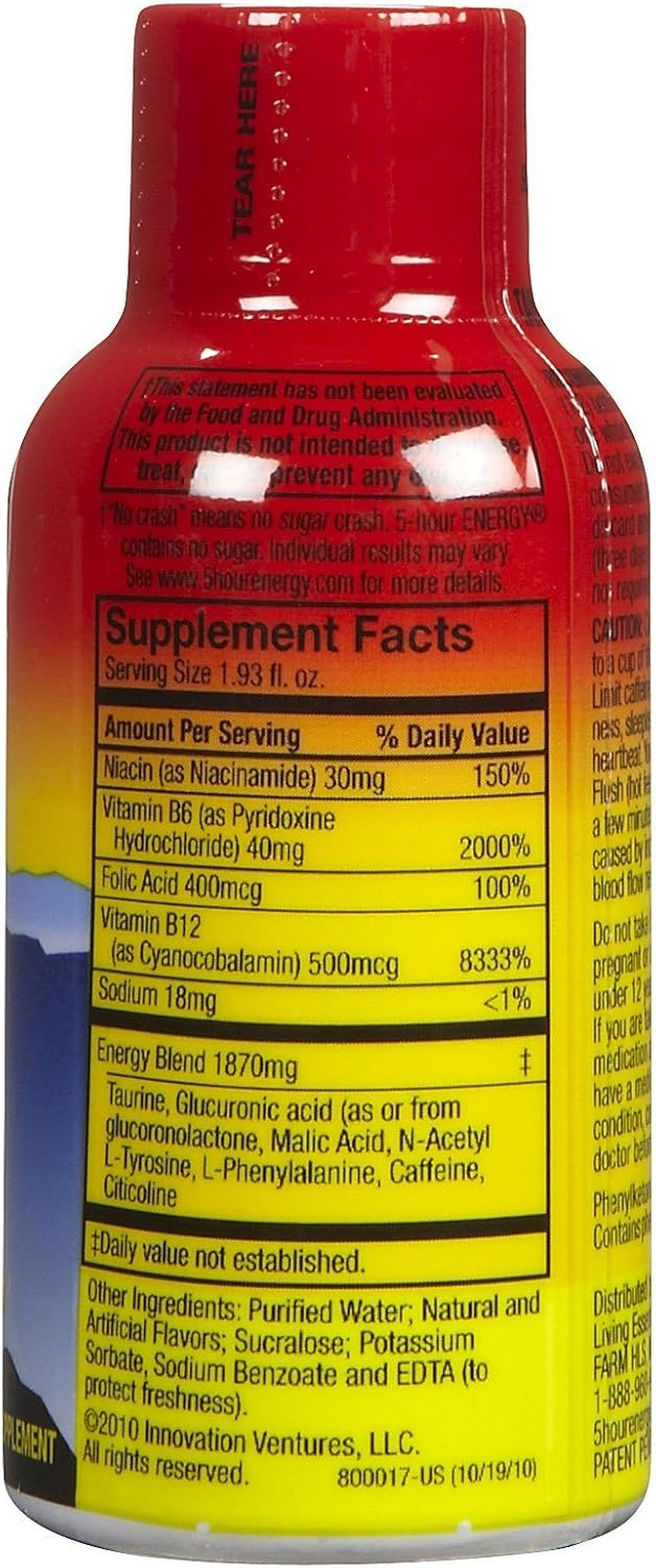 5 Hour Energy Drink Shot, Pomegranate, 6 Count