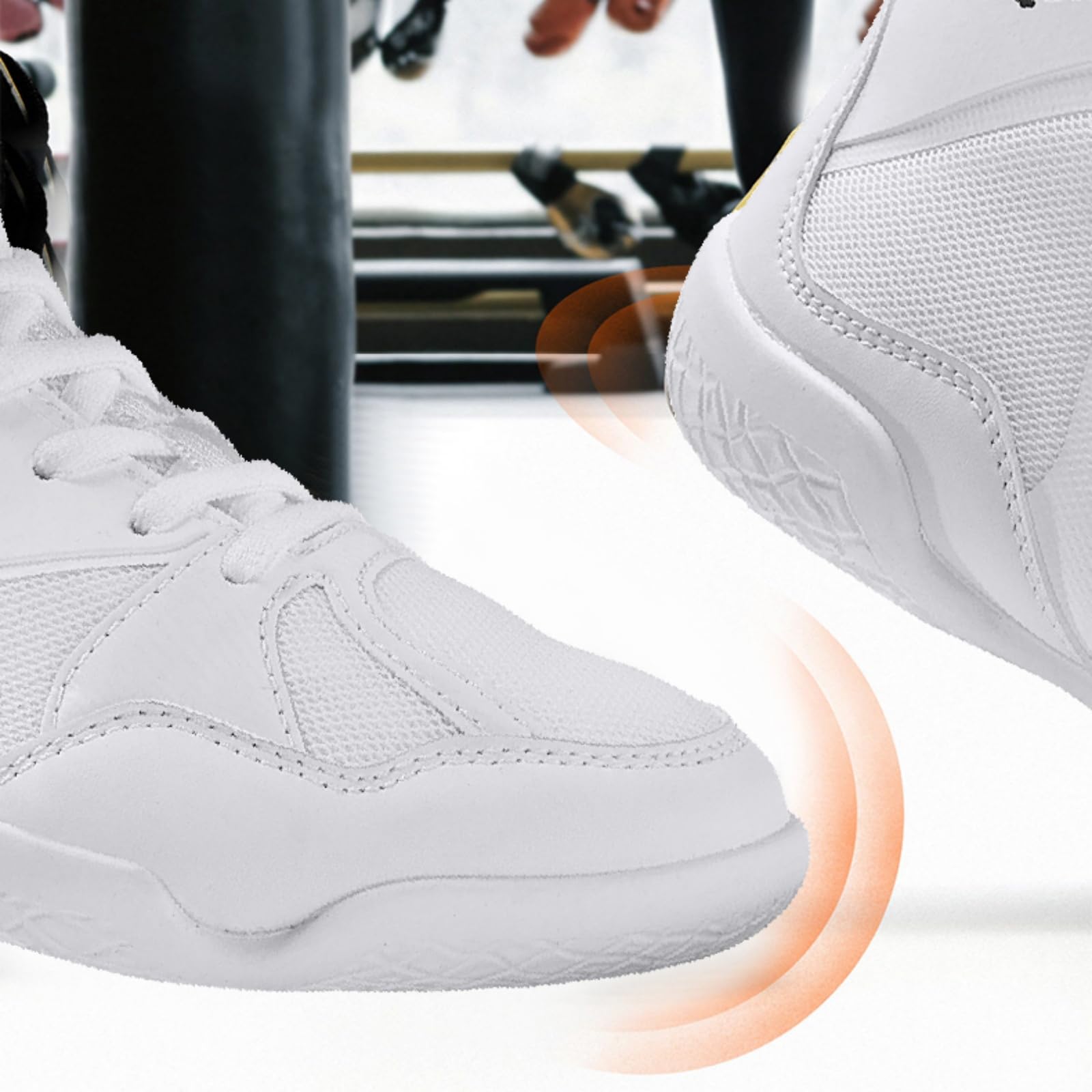Chaussures Lutte Hommes Baskets Montantes pour Boxe Squats Fitness