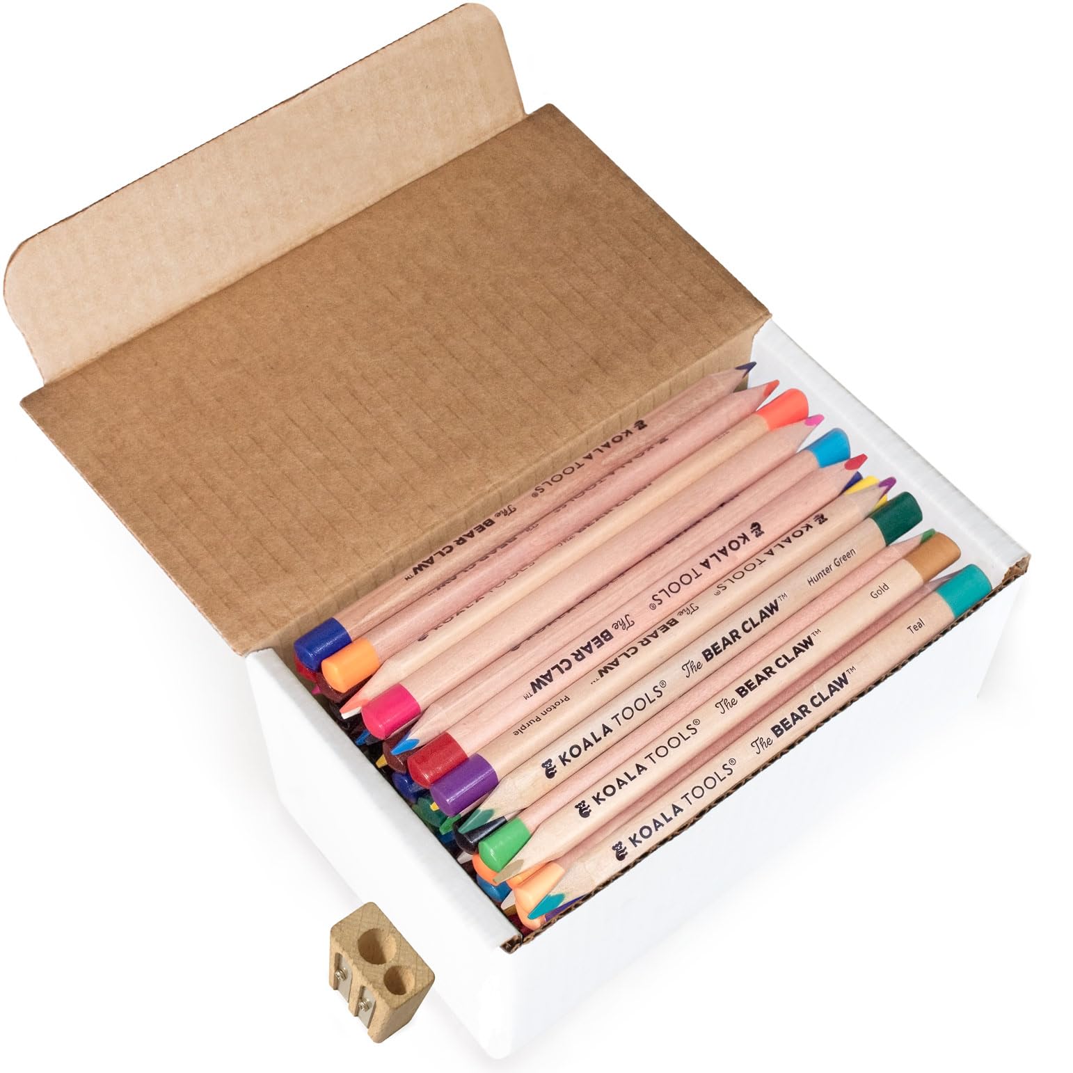 KOALA TOOLS - Bear Claw Colored Pencils for Adults and Kids, Water Soluble Color Pencils with Triangular Grip for Art and Shading, 60-unit 'Teacher's