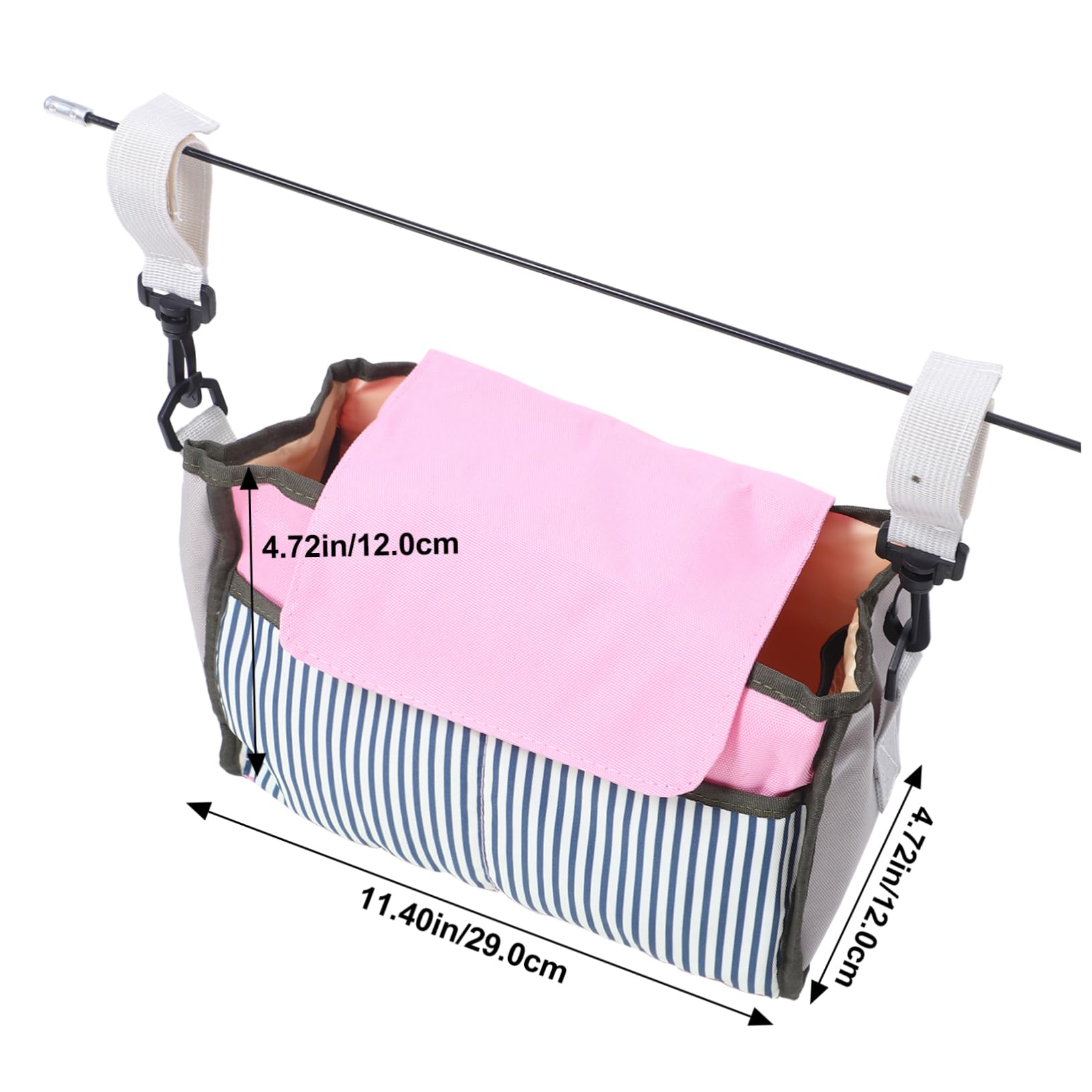 ERINGOGO Baby Diaper Bag Stroller Organizer Large Capacity Hanging Storage for Milk Bottles Toys Tissues and Cups