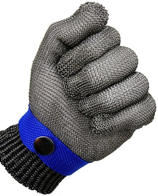Unbrand Cut Resistant Gloves Stainless Steel Wire Metal Mesh Butcher Safety Work Gloves for Cutting, Slicing Chopping and Peeling （Medium）