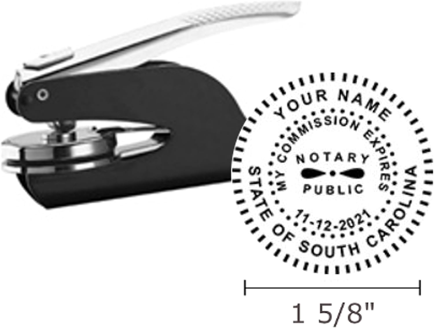 South Carolina Notary Seal Embosser, Pocket/Hand Model, 1