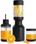 The Beast Mini Blender Plus | Mini Kitchen Blender | Mixes Smoothies & Smoothies, Dressings, Sauces, Dips | Bonus Containers, Straw Lid and Straws, 600W (Sand)