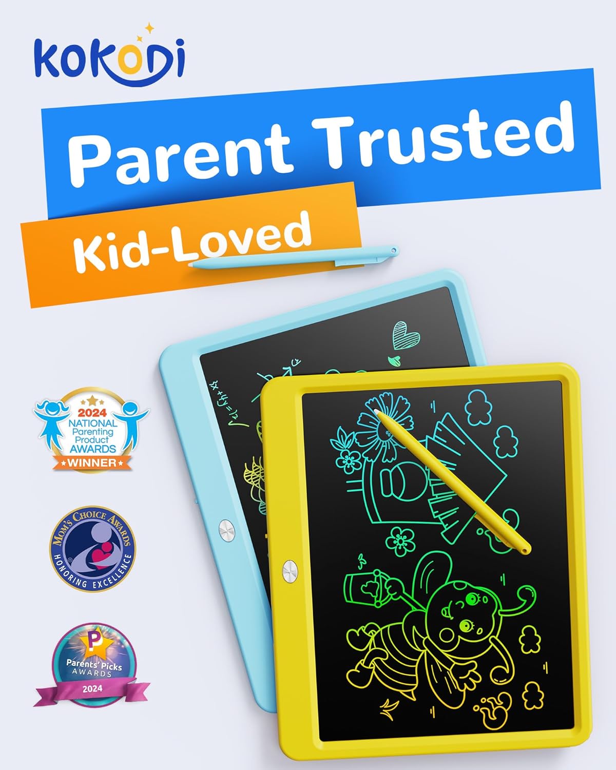 LCD Writing Tablet, 10 Inch Colorful Doodle Board Ding Tablet,