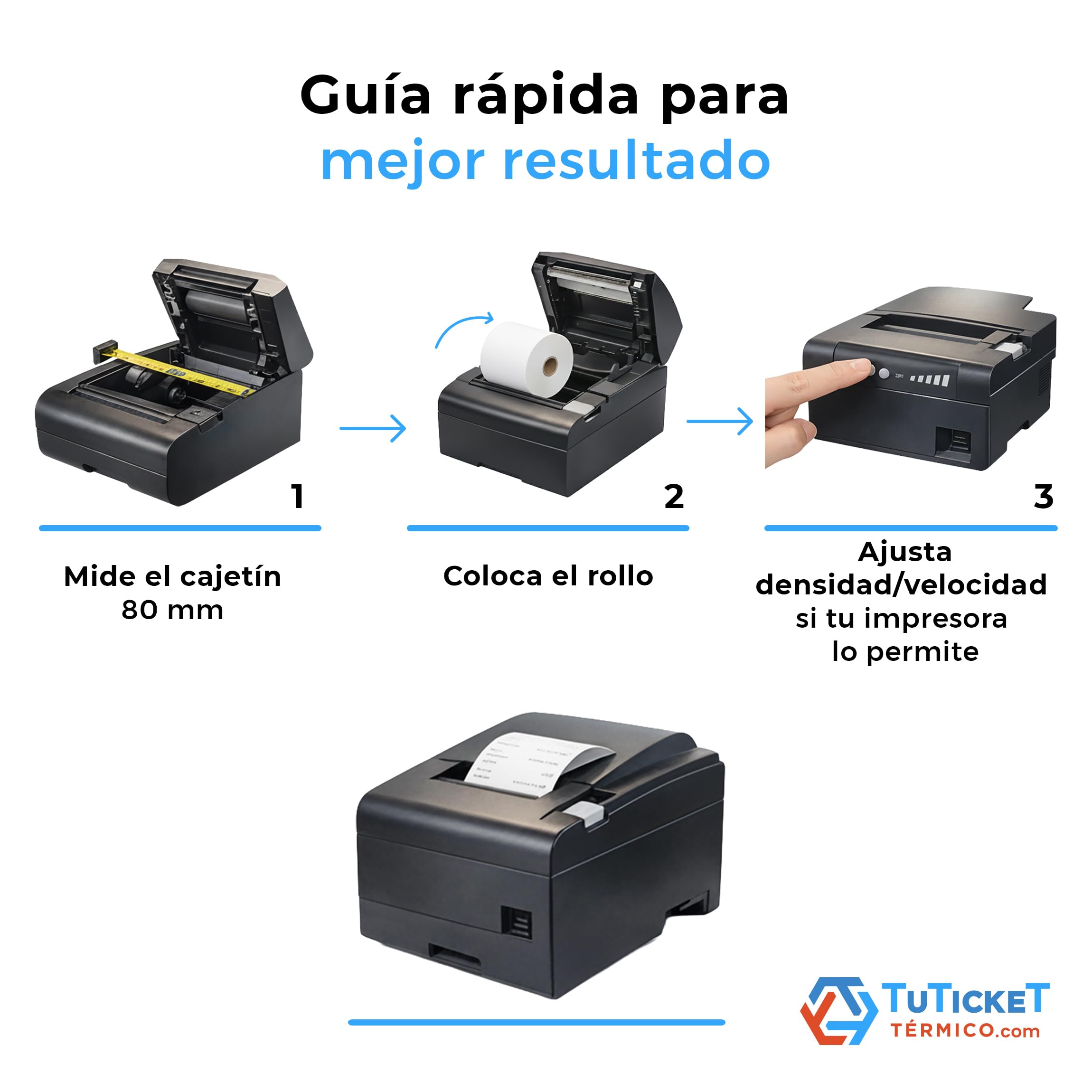 Rollo de Papel Térmico 57x55x12 mm (40 uds) para Caja Registradora, TPV e Impresora Térmica de Ticket con Salida de 57mm de Ancho. Sin Bisphenol A