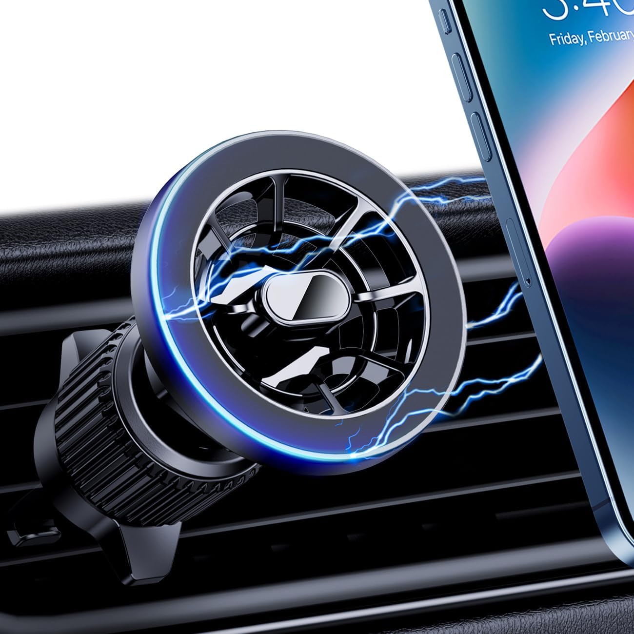 PGU for Magsafe Car Mount, [Strongest Magnets][Unlimited Angles] Magnetic Phone Holder for Car Vent Cell Phone Holder Car Mount for iPhone 12/13 /14 Pro Max Mini MagSafe Case All Phones
