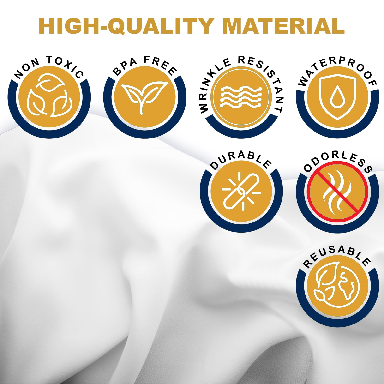 Sonluma Lot De 12 Nappes Jetables En Plastique Blanc De Qualité