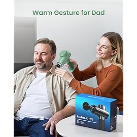 RENPHO Massage Gun Deep Tissue, Christmas Birthday Gifts for Women Men, Portable Percussion Massager for Back and Neck, Handheld Device with Carry Case, Active Green