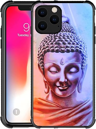 Goodsprout Funda compatible con iPhone 13 Pro Max estatua de Buda Calm Panchen Amazing Pattern a prueba de golpes antiarañazos carcasa trasera de