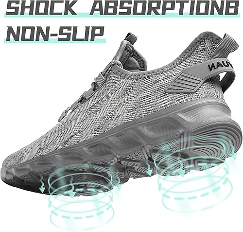 Miniatura 6 de QIJGS Zapatos deportivos de correr para hombre, para gimnasio, tenis, atléticos, de malla, ligeros, deportivos, a la moda, para entrenamiento