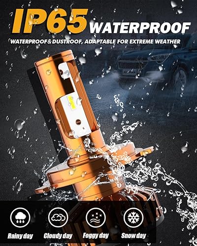 Miniatura 8 de Auxbeam Bombillas antiniebla H4 9003 HB2, serie F2 2024 52W 10000lm 6500K 9003 HB2, bombillas H4 9003 con chip CSP de alto brillo para reemplazo de