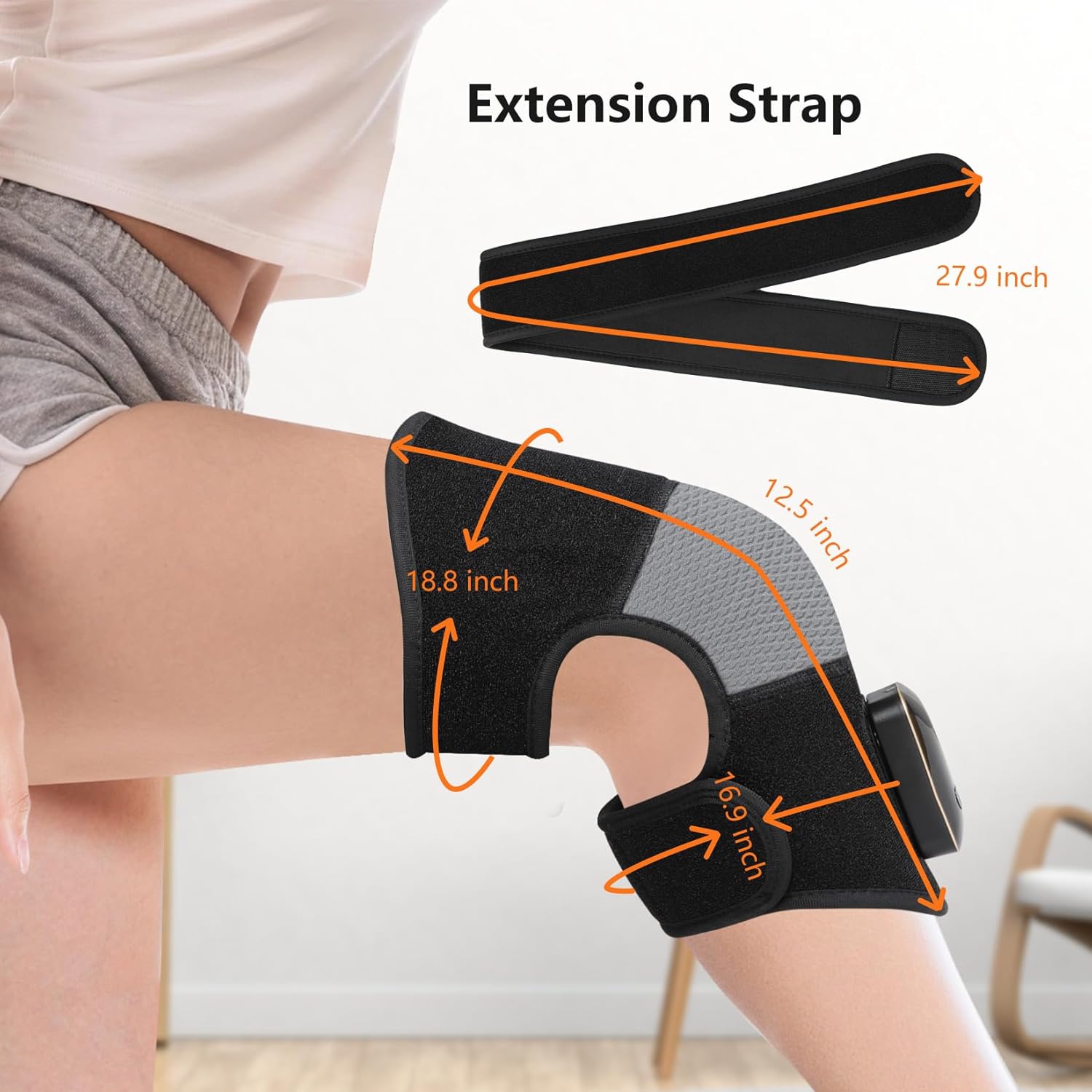 TUOB Red Light Therapy for Knee, 660nm & 850nm Red Infrared Light Therapy with Cordless Rechargeable Controller, Portable Light Therapy Device for Knee Elbow Shoulder Pain Relief - Image 3