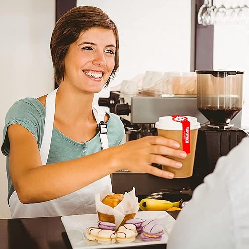 Miniatura 6 de Sellos seguros y seguros a prueba de manipulaciones para tapas de bebidas de Navidad, 1 x 9 pulgadas, selladas para etiquetas de frescura,