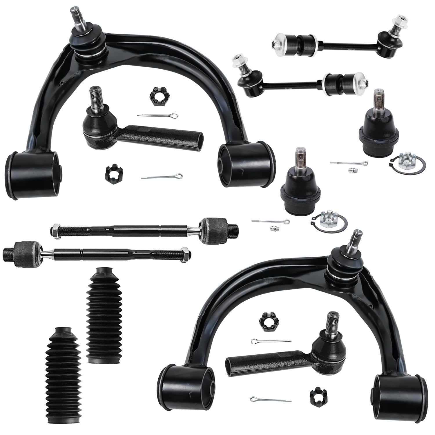 Detroit Axle - Front Upper Control Arm w/Ball Joint, Sway Bar, Inner Outer