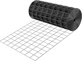 VEVOR Hardware Cloth 24 in x 25 ft, 2 x 3 in Mesh 16 Gauge Galvanized Wire Mesh Roll, Weather-Resistant Vinyl Coated Chicken Wire Fencing, Heavy Duty Welded Garden Plant Fencing for Rabbit Cage Snake