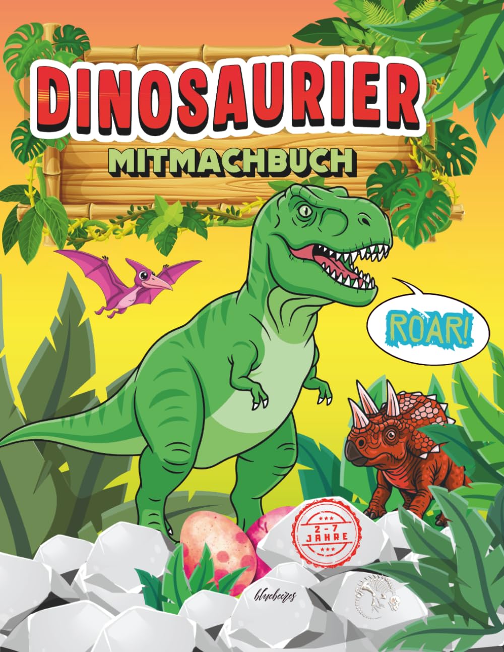 Dinosaurier-Mitmachbuch – Dino-Abenteuer für Kinder: Ausmalbilder, Labyrinthe, Punkte verbinden, Unterschiede suchen & weitere spannende Lernspiele mit Dinosauriern