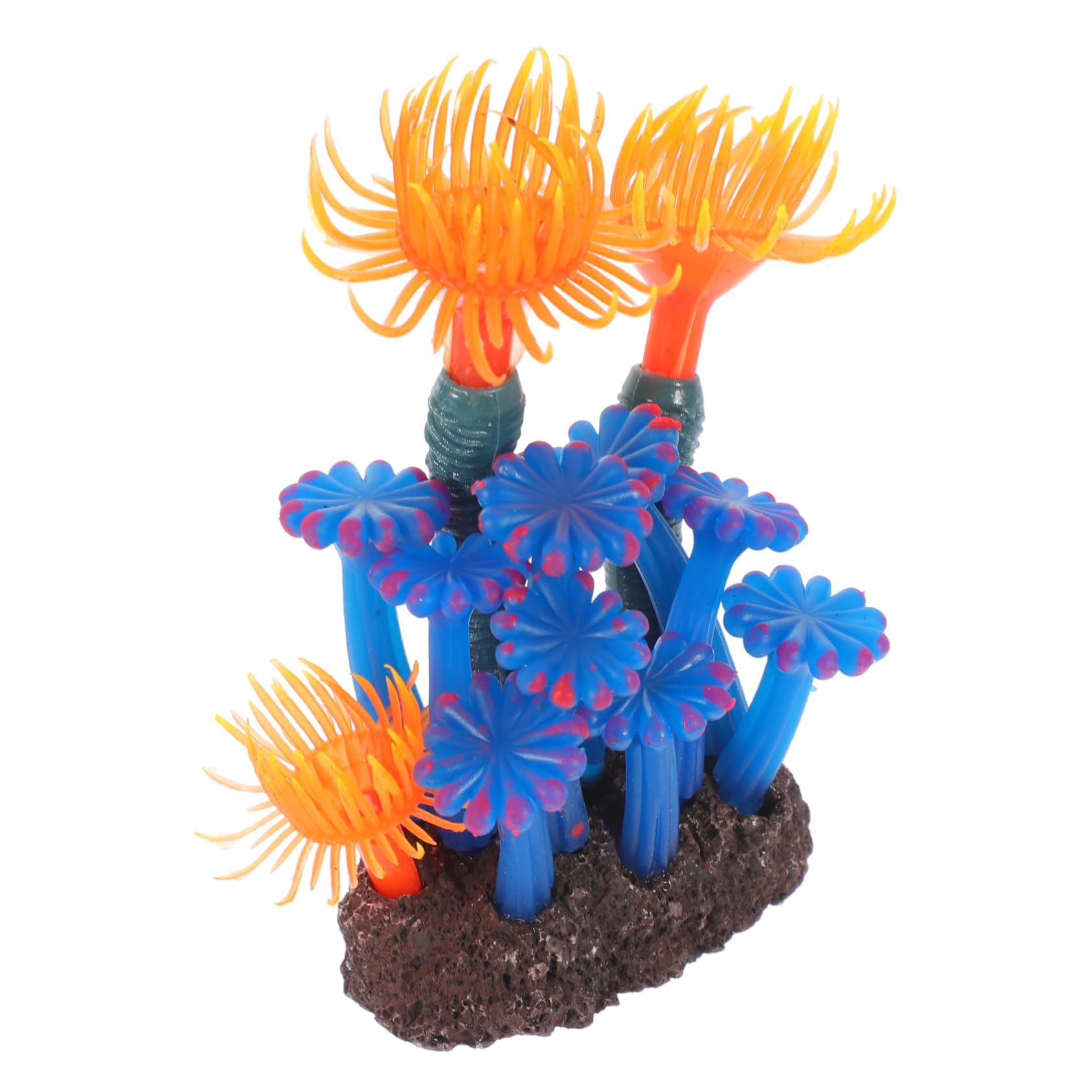 GRIRIW Glowing Artificial Coral Ornament for Fish Tank Lifelike Simulation Coral Decor Soft Material for and Neon Fish Tanks Enhances Underwater Aesthetics