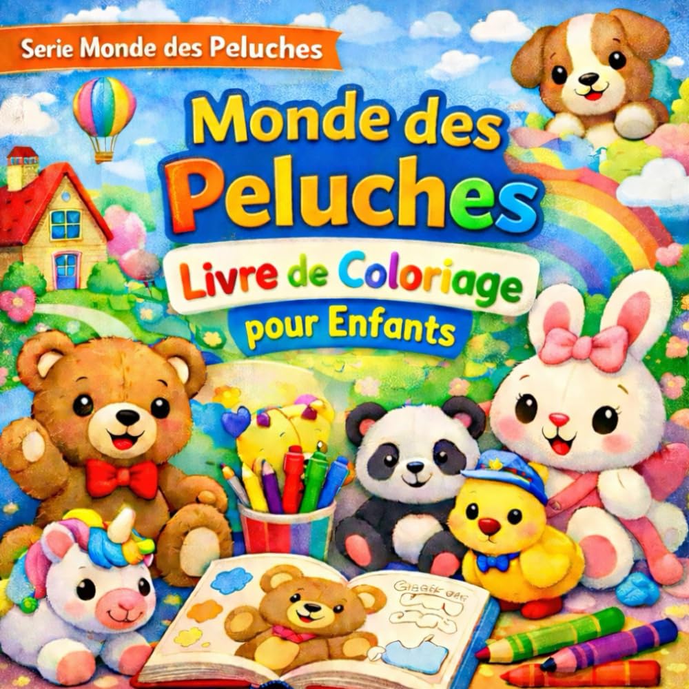 Monde des Peluches : Livre de Coloriage pour Enfants: Pages de Coloriage Mignonnes et Amusantes pour Enfants
