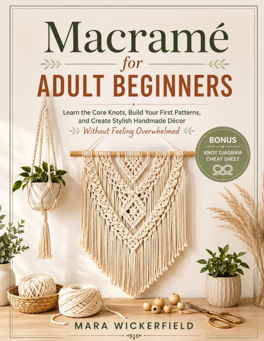 Macramé for Adult Beginners: Learn the Core Knots, Build Your First Patterns, and Create Stylish Handmade Décor Without Feeling Overwhelmed