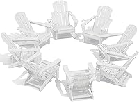 Vista 11 de SERWALL Juego de 2 sillas plegables Adirondack ajustables con 3 posiciones reclinables, Adirondack de polietileno de alta densidad para todo