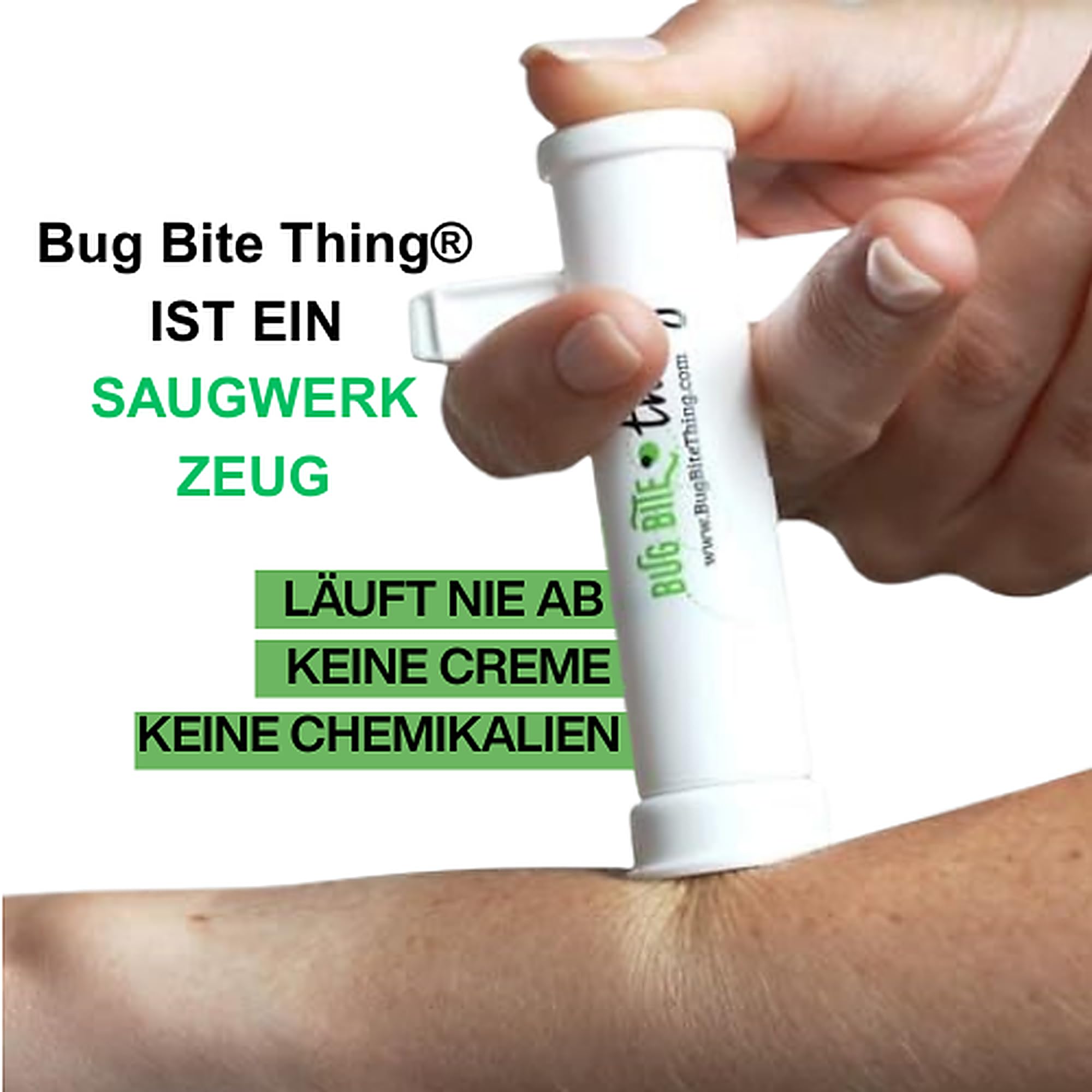 BUG BITE THING Suction Tool Mosquito/Insect Bite Sting, Chemical Free, Made in Denmark - White (BBT0001) 3