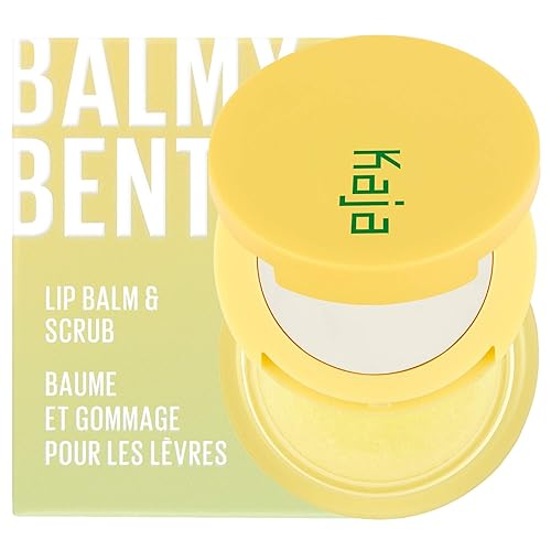 KAJA Bálsamo labial Balmy Bento  Exfoliante, con aceite de coco, tratamiento de acabado transparente, hidrata, exfolia, suaviza el cuidado de los