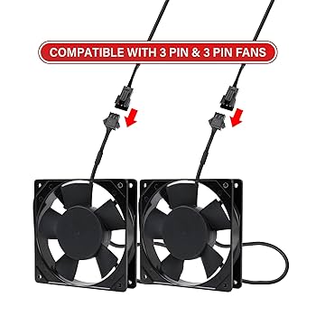 GINTOOYUN 2 Pack 1 To 4 ARGB 5V 3 Pin Female To Four SM 3 Pin